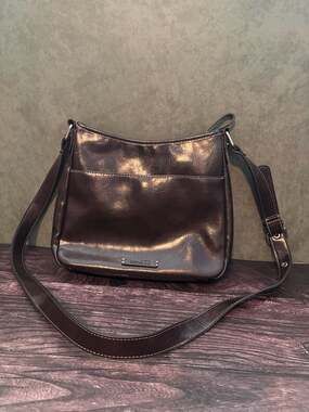 Nine & Co. Crossbody Shoulder Bag Brown Faux Leather